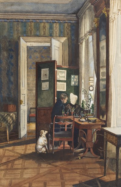 A Room in the Reuss Palace, Dresden by C. M. Fredro